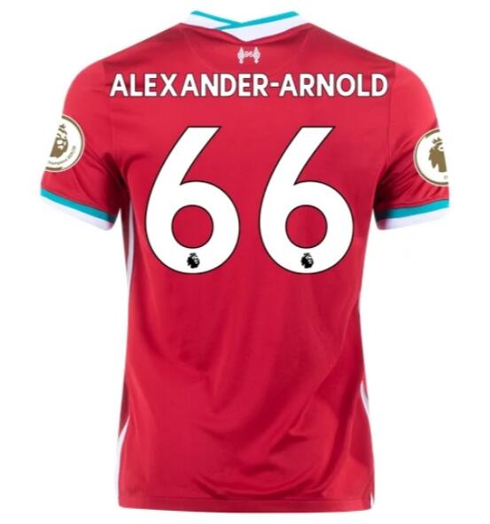 Liverpool Home Kit Soccer Jersey TRENT ALEXANDER-ARNOLD #66 2020/21